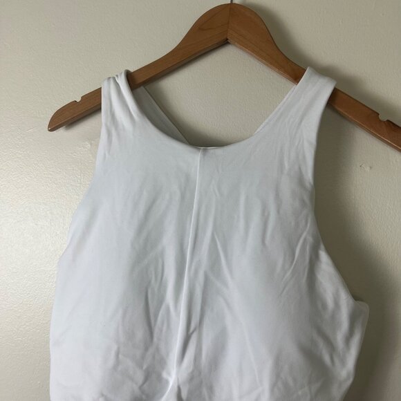 Athleta Athletic Conscious Cut Out Crop Tank Top Bra White Women’s Size XL - Picture 3 of 7